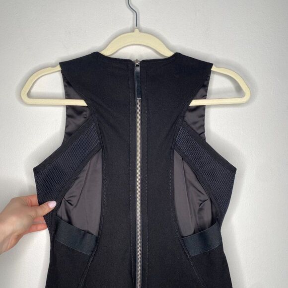 HELMUT LANG Black Midi Cutout Dress | Size: 6 - Picture 4 of 5
